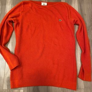 Lacoste orange sweater. Perfect for the fall